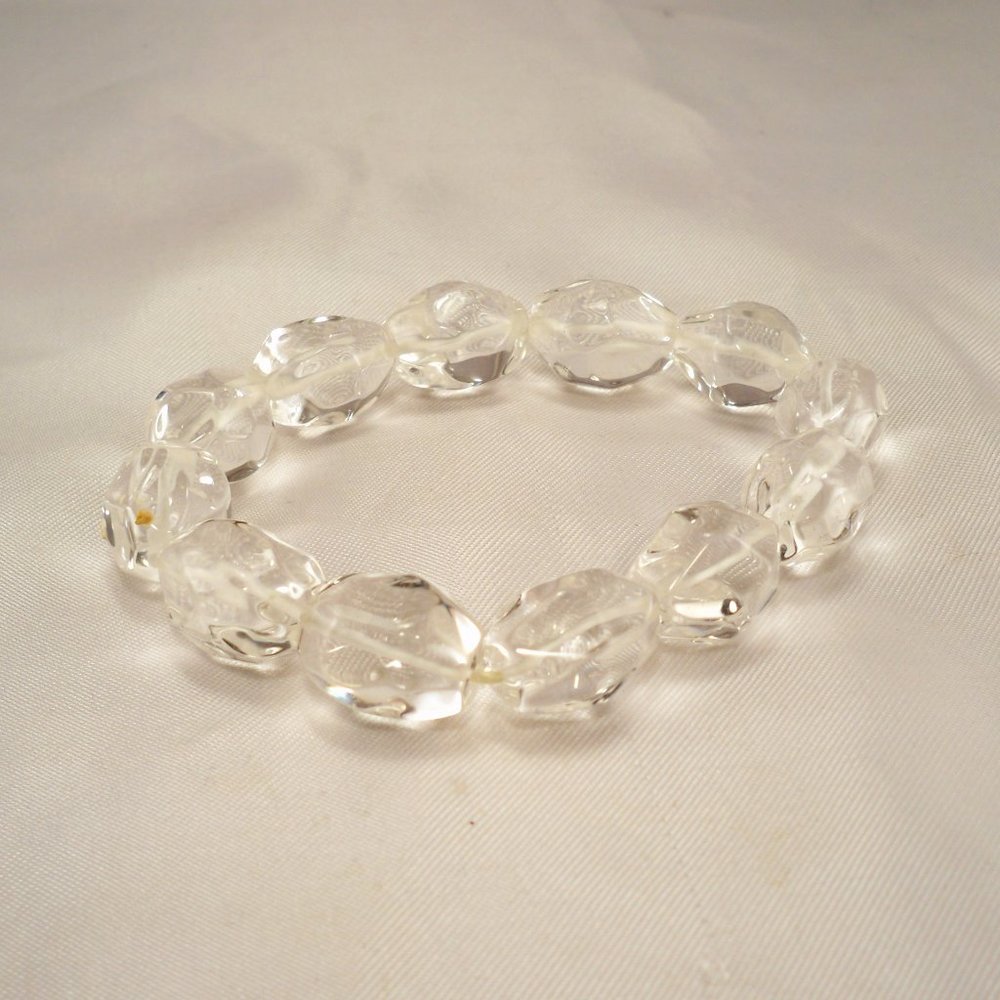 NEW Clean Crystal Ice Beads DESIGNER Bracelet